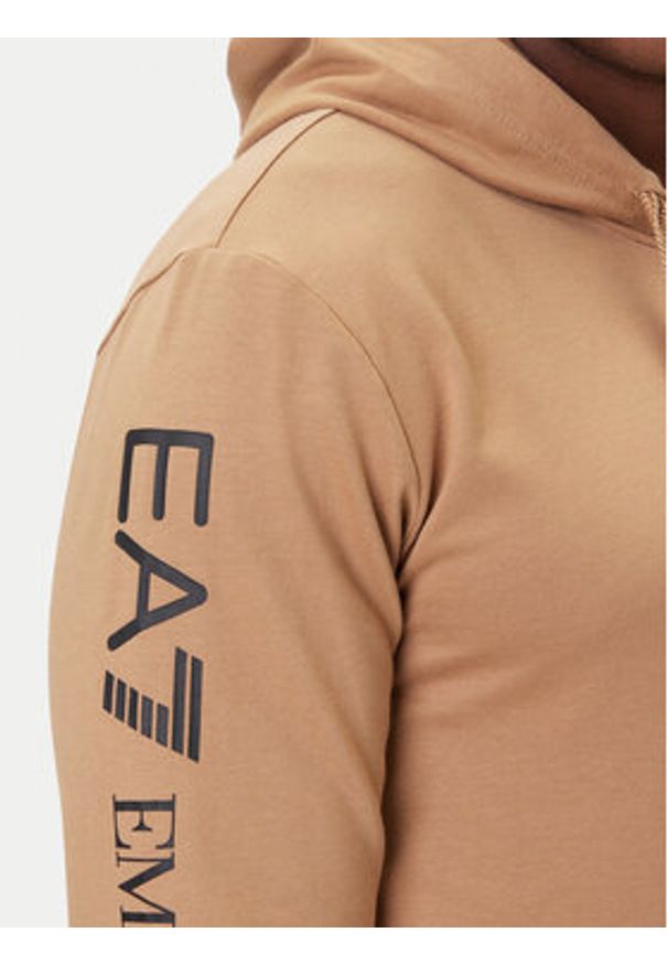 EA7 Emporio Armani Bluza 7M000569 AF13512 U6171 Beżowy Regular Fit. Kolor: beżowy. Materiał: bawełna