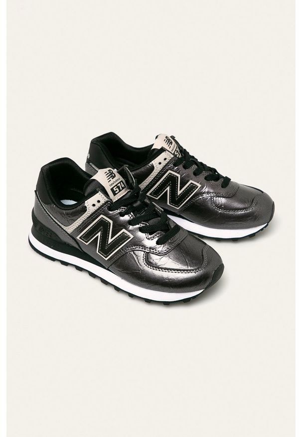 New Balance - Buty WL574WNF. Zapięcie: sznurówki. Kolor: szary. Materiał: guma. Szerokość cholewki: normalna. Model: New Balance 574