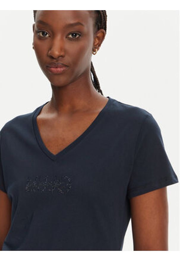 Liu Jo Sport T-Shirt TA5179 J6040 Granatowy Regular Fit. Kolor: niebieski. Materiał: bawełna. Styl: sportowy