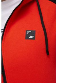 4f - 4F bluza męska kolor pomarańczowy z kapturem gładka. Okazja: na co dzień. Typ kołnierza: kaptur. Kolor: pomarańczowy. Wzór: gładki. Styl: casual #2