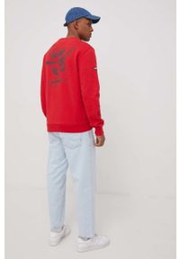 Superdry bluza bawełniana męska kolor czerwony z nadrukiem. Okazja: na co dzień. Kolor: czerwony. Materiał: bawełna. Wzór: nadruk. Styl: casual #2