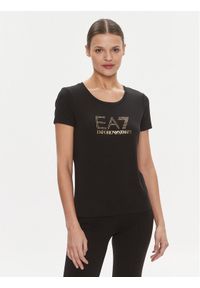 EA7 Emporio Armani T-Shirt 8NTT67 TJDQZ 1200 Czarny Skinny Fit. Kolor: czarny. Materiał: bawełna #1