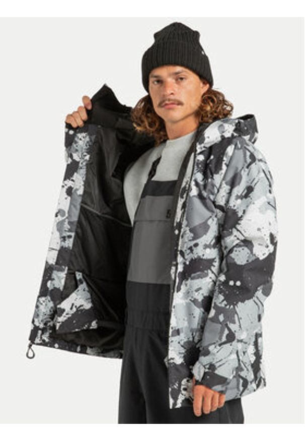 DC Shoes Kurtka narciarska Basic Print ADYTJ03097 Szary Regular Fit. Kolor: szary. Materiał: syntetyk. Wzór: nadruk. Sport: narciarstwo