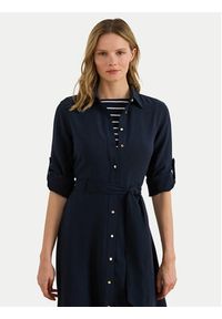 Lauren Ralph Lauren - LAUREN RALPH LAUREN Sukienka koszulowa 200980920001 Granatowy Regular Fit. Kolor: niebieski. Materiał: syntetyk. Typ sukienki: koszulowe #5