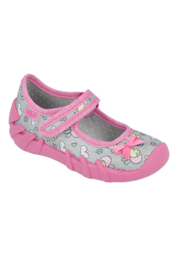 Befado obuwie dziecięce 109P218 różowe. Kolor: różowy. Materiał: bawełna, tkanina