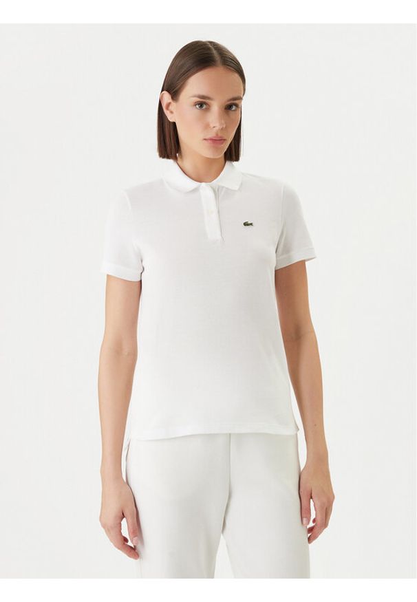 Lacoste Polo PF7839 Biały Classic Fit. Typ kołnierza: polo. Kolor: biały. Materiał: bawełna