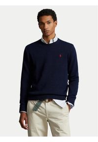 Polo Ralph Lauren Sweter Classic 710810846001 Granatowy Regular Fit. Typ kołnierza: polo. Kolor: niebieski. Materiał: bawełna