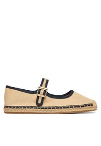 TOMMY HILFIGER - Tommy Hilfiger Espadryle Buckle Maryjane Espadrille FW0FW09239 Brązowy. Kolor: brązowy. Materiał: materiał #1