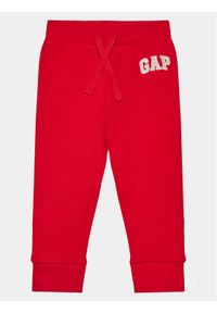 GAP - Gap Spodnie dresowe 633913-02 Czerwony Regular Fit. Kolor: czerwony. Materiał: bawełna
