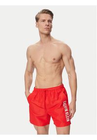 Calvin Klein Swimwear Szorty kąpielowe LV00N61047 Czerwony Regular Fit. Kolor: czerwony. Materiał: syntetyk #4