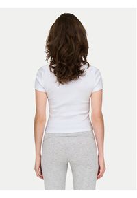 only - ONLY T-Shirt Val 15339774 Biały Slim Fit. Kolor: biały. Materiał: bawełna