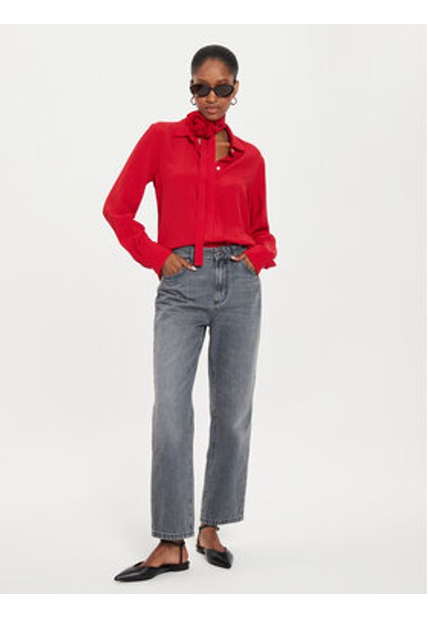 Marella Koszula Nastro 2423116181 Czerwony Regular Fit. Kolor: czerwony. Materiał: jedwab