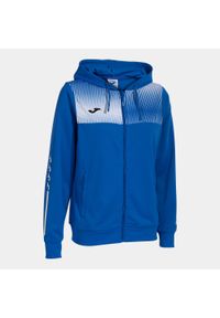 Damska bluza dresowa z kapturem Joma Eco Supernova. Typ kołnierza: kaptur. Kolor: wielokolorowy, niebieski, biały. Materiał: dresówka. Sport: piłka nożna, fitness #1