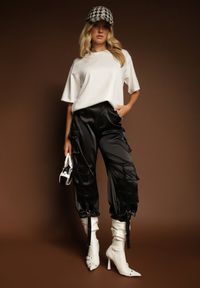 Renee - Biały Basicowy T-shirt z Bawełną Meronissea. Okazja: na co dzień. Kolor: biały. Materiał: bawełna. Styl: klasyczny, casual #7