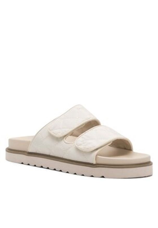 DeeZee Klapki H86009-6A Écru. Materiał: skóra