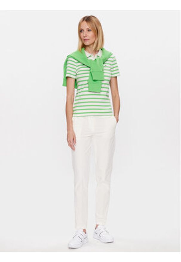 TOMMY HILFIGER - Tommy Hilfiger Chinosy WW0WW37763 Écru Slim Fit. Materiał: bawełna, lyocell