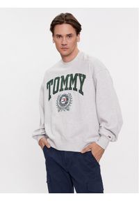 Tommy Jeans Bluza College Graphic DM0DM16804 Szary Boxy Fit. Kolor: szary. Materiał: bawełna