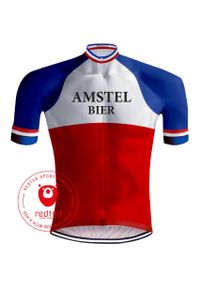 REDTED - Camisola DE CICLISMO Retro CERVEJA AMSTEL - VERMELHA. Kolor: czerwony. Materiał: poliester