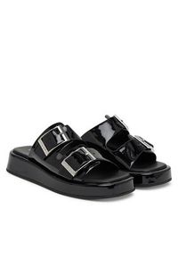 DKNY Klapki Leocadia K1674345 Czarny. Kolor: czarny. Materiał: skóra #5