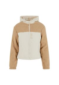 Polar nylon damski Urban Classics Sherpa Crinkle. Kolor: beżowy, wielokolorowy, biały. Materiał: nylon, polar #1