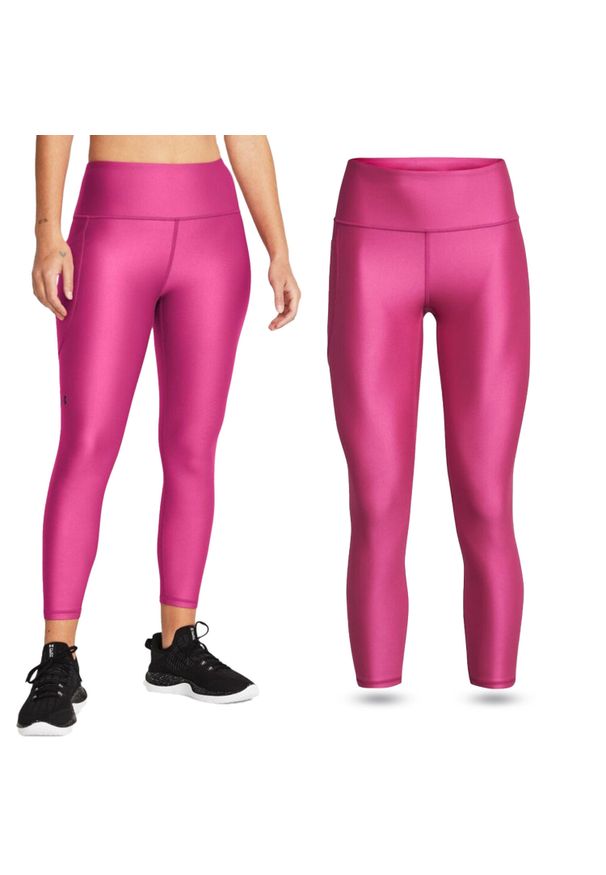 Under Armour - Legginsy treningowe damskie UNDER ARMOUR HeatGear szybkoschnące termoaktywne. Kolor: różowy