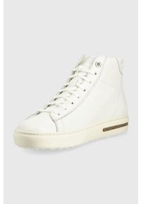 Birkenstock sneakersy skórzane Bend Mid kolor biały. Nosek buta: okrągły. Zapięcie: sznurówki. Kolor: biały. Materiał: skóra. Szerokość cholewki: normalna #5