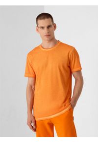 outhorn - T-shirt gładki męski. Materiał: jersey, materiał, bawełna. Wzór: gładki. Styl: sportowy #6