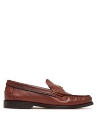 TOMMY HILFIGER - Tommy Hilfiger Mokasyny Hilfiger Penny Loafer Smooth Lth FW0FW09249 Brązowy. Kolor: brązowy. Materiał: skóra #1