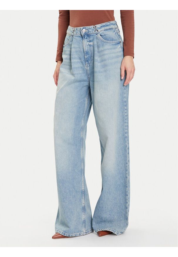 Guess Jeansy W5BA3T D0742 Niebieski Wide Leg. Kolor: niebieski