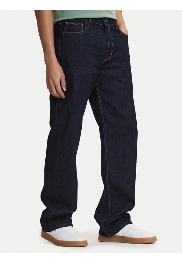 Guess Jeans Jeansy M4BAB3 D5EJ2 Granatowy Relaxed Fit. Kolor: niebieski