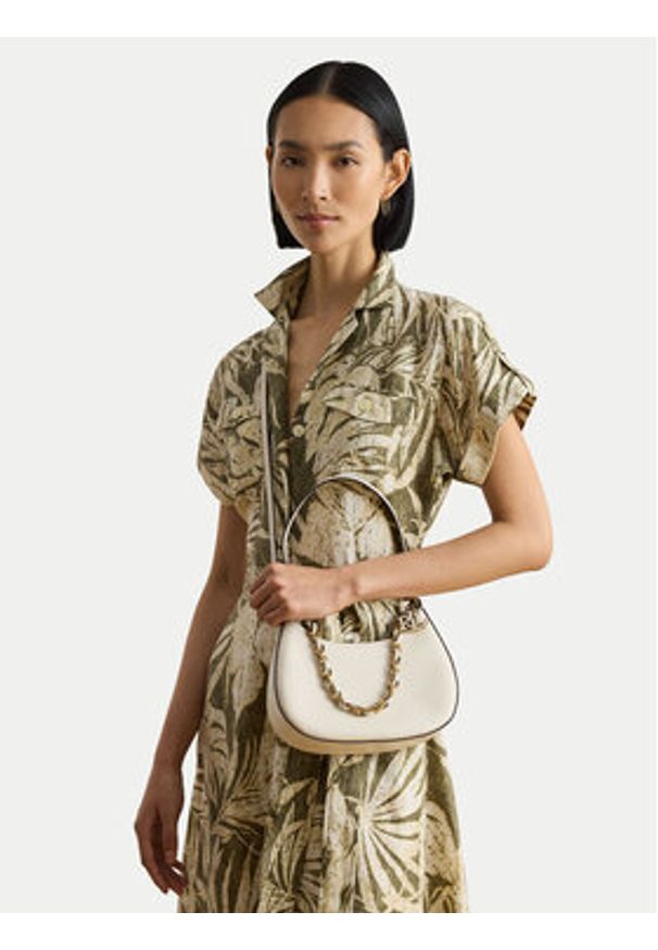 Lauren Ralph Lauren - LAUREN RALPH LAUREN Torebka 431P11747006 Kremowy. Kolor: kremowy. Materiał: skórzane