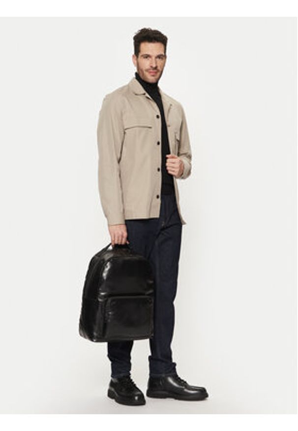 Calvin Klein Jeans Plecak Tumbled Zip Top Backpack43 Pu K50K512989 Czarny. Kolor: czarny. Materiał: skóra