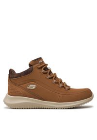 skechers - Skechers Sneakersy Just Chill 12918/CSNT Brązowy. Kolor: brązowy. Materiał: skóra