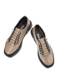 Beżowe Półbuty Artiker Eleganckie Obuwie Damskie. Okazja: na spacer, na co dzień. Kolor: beżowy. Materiał: skóra, lakier. Styl: elegancki #5