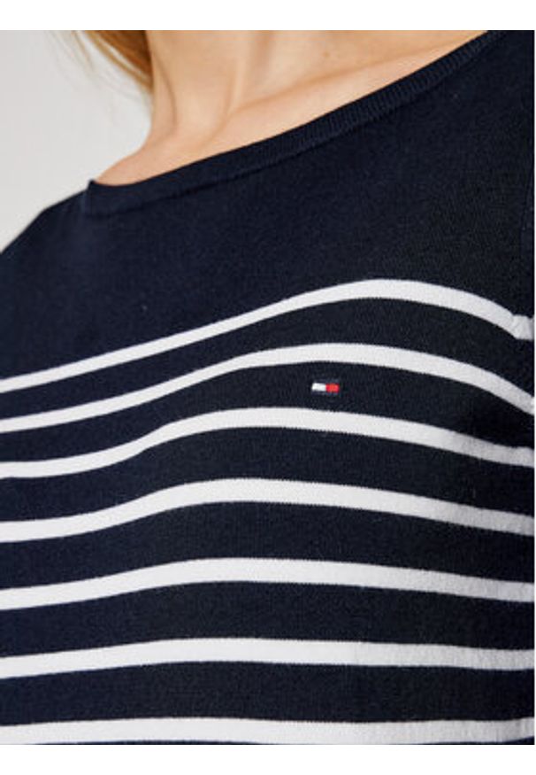 TOMMY HILFIGER - Tommy Hilfiger Sweter Heritage Boat WW0WW22046 Granatowy Regular Fit. Kolor: niebieski. Materiał: bawełna