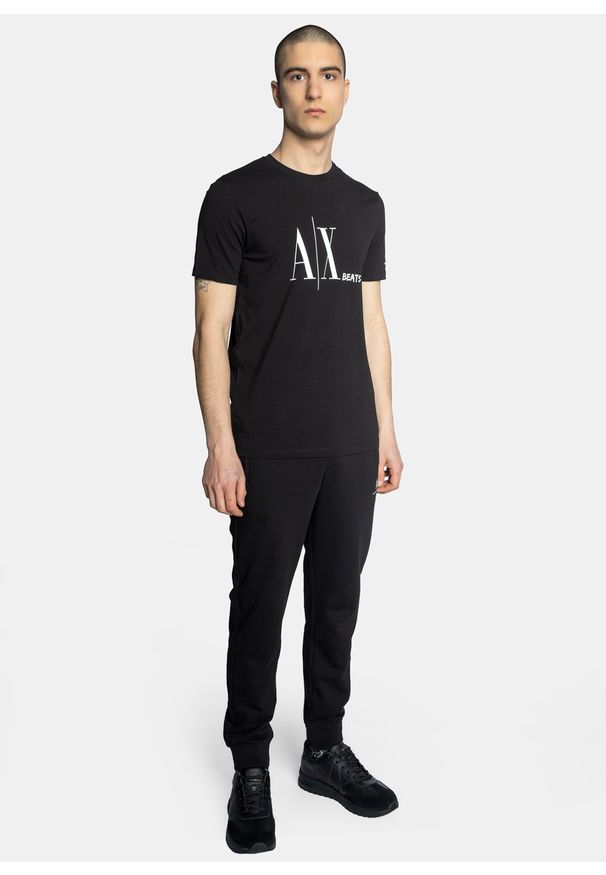 Koszulka męska czarna Armani Exchange 3LZTCZ ZJE6Z 1200. Kolor: czarny