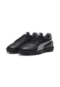 Puma - Młodzieżowe buty piłkarskie KING MATCH TT PUMA Black White Cool Dark Gray. Kolor: czarny, szary, biały, wielokolorowy. Sport: piłka nożna