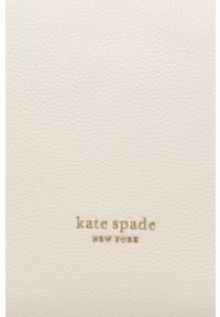 Kate Spade Torebka skórzana kolor kremowy. Kolor: beżowy. Materiał: skórzane. Rodzaj torebki: na ramię #4