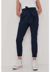 Vero Moda - Spodnie. Stan: podwyższony. Kolor: niebieski. Materiał: tkanina, bawełna, elastan #2
