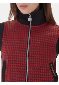 Adidas - adidas Bluza Houndstooth JY3461 Czerwony Regular Fit. Kolor: czerwony. Materiał: bawełna #4