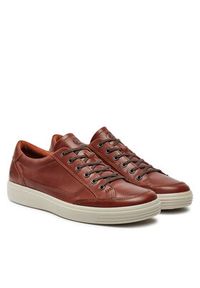 ecco - ECCO Sneakersy Classic Sneaker M 53730401053 Brązowy. Kolor: brązowy. Materiał: skóra #5