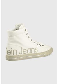 Calvin Klein Jeans trampki YM0YM00308.YAF męskie kolor biały. Nosek buta: okrągły. Zapięcie: sznurówki. Kolor: biały. Materiał: materiał, guma. Szerokość cholewki: normalna #2