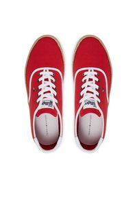 TOMMY HILFIGER - Tommy Hilfiger Espadryle Th Hi Vulc Core Jutte Canvas FM0FM05872 Czerwony. Kolor: czerwony. Materiał: materiał #3