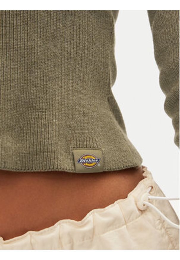 Dickies Sweter Helena DK0A864O Zielony Slim Fit. Kolor: zielony. Materiał: bawełna