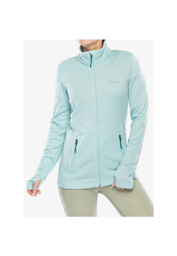 columbia - Bluza polarowa damska Columbia Park View Grid Fleece Full Zip. Kolor: zielony. Materiał: polar