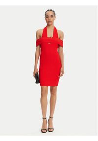 Just Cavalli Sukienka dzianinowa 78PAOM19 Czerwony Slim Fit. Kolor: czerwony. Materiał: syntetyk #4