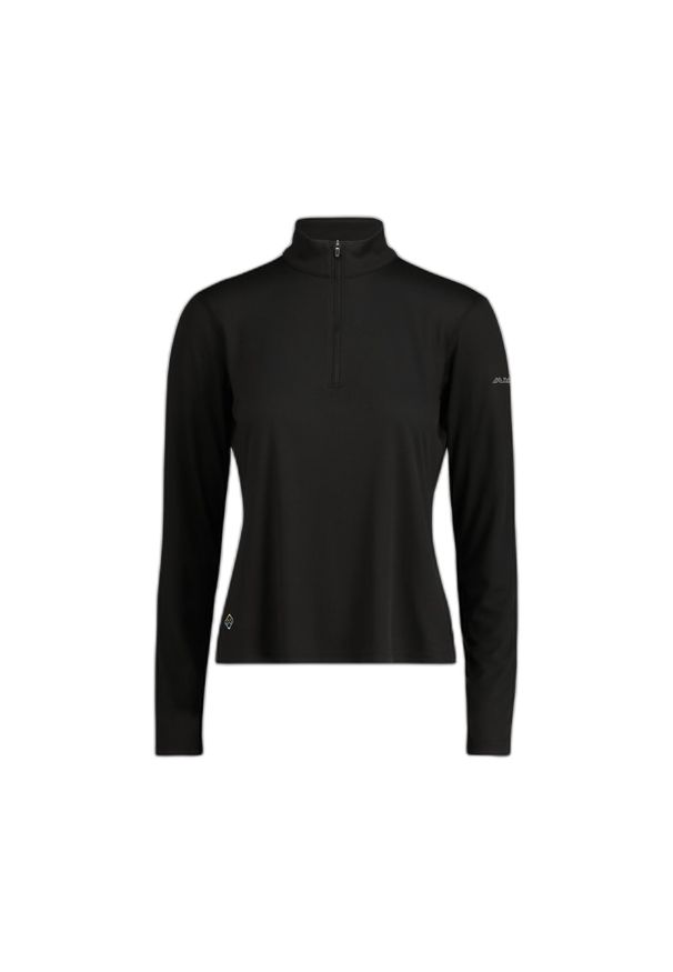 KATHMANDU - Damska bluzka z długim rękawem Kathmandu Seeker 1/4 Zip. Kolor: czarny. Długość rękawa: długi rękaw. Długość: długie