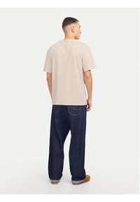 Jack & Jones - Jack&Jones T-Shirt Bryan 12268127 Beżowy Relaxed Fit. Kolor: beżowy. Materiał: bawełna #5