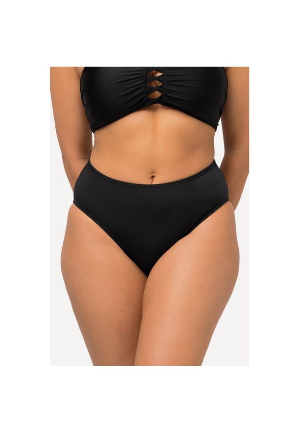 ULLA POPKEN - Damskie Figi od bikini możliwość różnych kombinacji UPF 20+. Kolekcja: plus size. Kolor: czarny. Materiał: elastan, poliamid, materiał