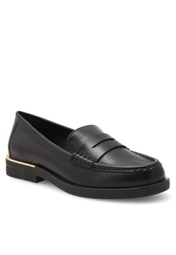 Gino Rossi - GINO ROSSI Mokasyny LUISA-112989 Czarny. Kolor: czarny. Materiał: skóra